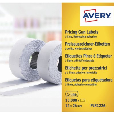 Avery Zweckform PLR1226 Etikety do etiketovacích kleští 26x12mm 15000 ks bílá