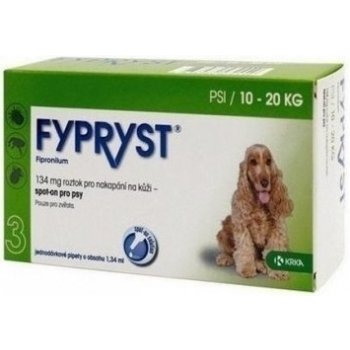 Fypryst Spot-on Dog M 10-20 kg 3 x 1,34 ml