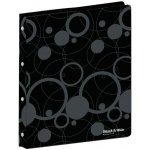 Karton P+P Black & White 4 kroužkový pořadač PP 2 cm černý – Zboží Živě