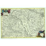 Topo Map Maďarsko 1686 - autor Vignola 100 x 70 cm Varianta: bez rámu v tubusu, Provedení: laminovaná mapa v lištách – Zboží Mobilmania