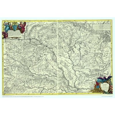 Topo Map Maďarsko 1686 - autor Vignola 100 x 70 cm Varianta: bez rámu v tubusu, Provedení: laminovaná mapa v lištách – Zboží Mobilmania
