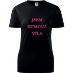 Černé dámské tričko Jsem rumová víla vtipné dámské tričko – Zboží Dáma