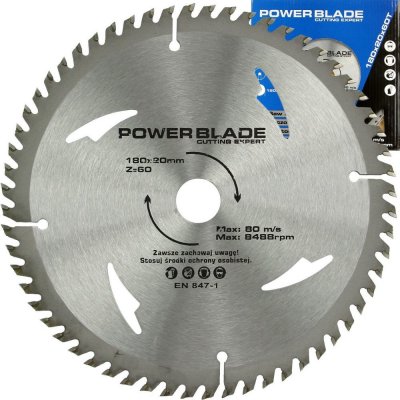 MAR-POL Kotouč pilový s SK plátky 180x60Tx20mm POWER BLADE M08969 – Zboží Mobilmania