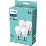 Philips žárovka LED klasik, 10W, E27, studená bílá, 4ks – Hledejceny.cz