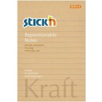 Stick'n 21641 Samolepicí blok Kraft 101x150 mm, linkovaný, 100 listů, přírodně hnědé – Hledejceny.cz