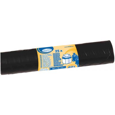 Wimex Sáčky extra pevné 60l černé PE 60x70 25ks 20µm 20 rolí v kartonu 69660 – Zboží Dáma