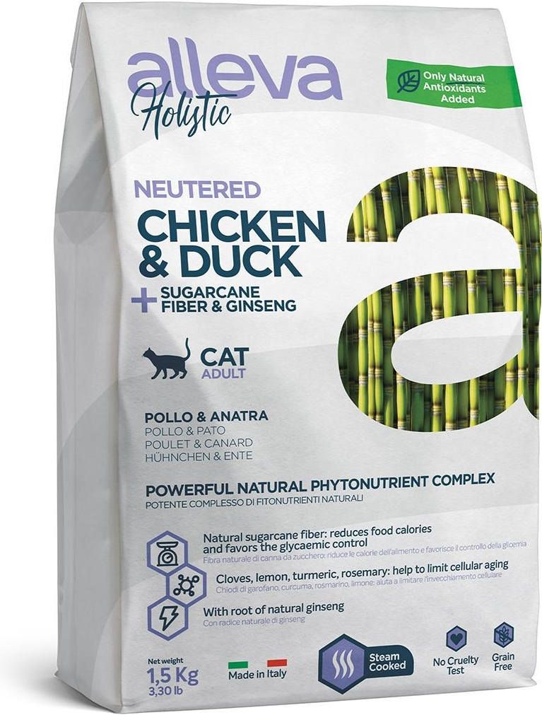 Alleva Holistic Cat Neutered Chicken & Duck 1,5 kg