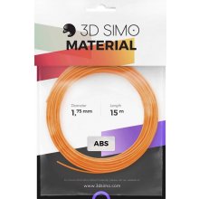 3Dsimo Sada vláken pro 3D tiskárny 3D Simo -ABS-2, ABS plast, 1.75 mm, 120 g, oranžová, černá, bílá
