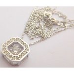 Klenoty Budín zlatá souprava z bílého zlata s pohybujícím se kamínkem HK4004 – Zboží Dáma