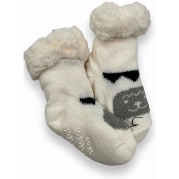 LookeN Dívčí zateplené ponožky bílé