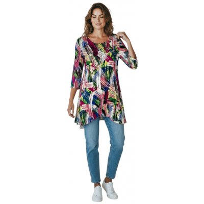 Lara dámská růžová nadměrná halenka s krátkým rukávem Cegi růžová – Zbozi.Blesk.cz