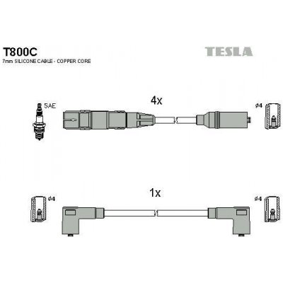 TESLA Zapalovací kabely original TE T800C – Hledejceny.cz