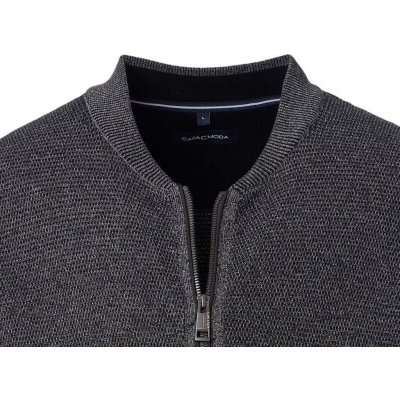 Casa Moda bavlněný rozepínací svetr tmavě šedý s kapsami – Zbozi.Blesk.cz