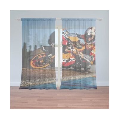 Sablio Záclony Motorkář 2: 2ks 150x250cm – Hledejceny.cz