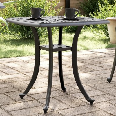 OMAXI 475533 Zahradní stolek černý 53 x 53 x 53 cm litý hliník – Hledejceny.cz