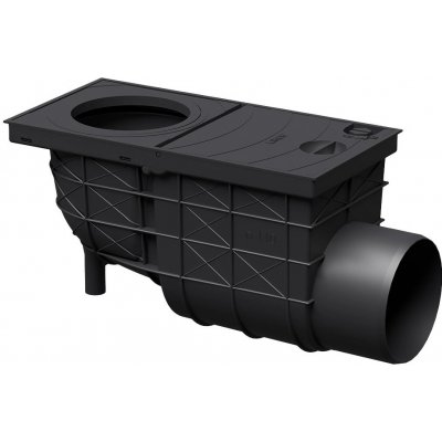 Likov Lapač střešních splavenin GRS 80 - 125 mm s bočním odtokem DN110 černý – Hledejceny.cz
