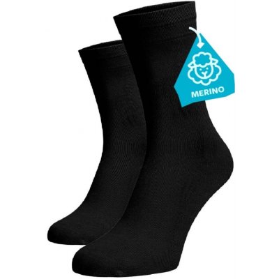 Ponožky merino Černé