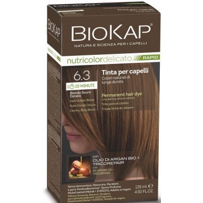 Biokap NutriColor Delicato barva na vlasy 6.30 blond zlatá tmavá 140 ml