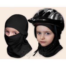 Dětská bavlněná kukla pod helmu Černá