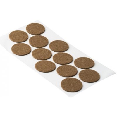 Walteco Filcové podložky, průměr 40mm, samolepicí, hnědé, 12 ks , 85051 – Sleviste.cz