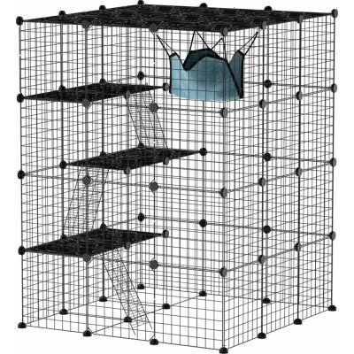 PawHut Klec pro malá zvířata černá 105 x 105 x 140 cm – Zboží Dáma
