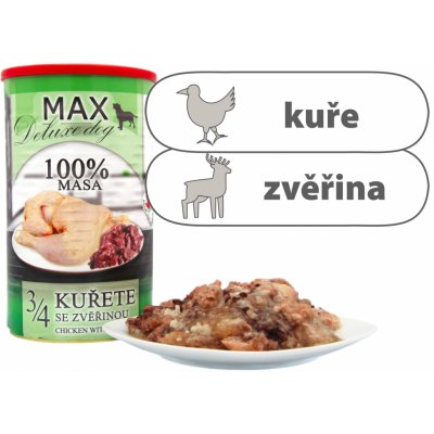 Sokol Falco Max Deluxe Dog Adult 3/4 kuřete se zvěřinou 1200 g – Hledejceny.cz