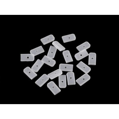 Silikonové koncovky na ploché, kovové a plastové kostice šíře 6; 8; 12 mm - (6 mm) transparent (50 ks) – Zboží Dáma
