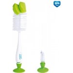 Canpol babies kartáč na čištění lahví a dudlíků s přísavkou zelená bílá – Zboží Mobilmania