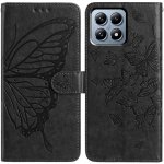 Floral Butterfly knížkové pouzdro na Xiaomi 15T Pro - černé – Zboží Živě