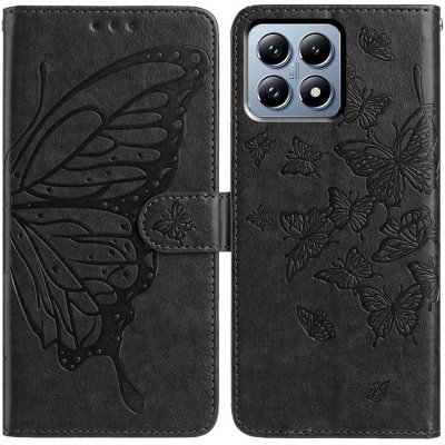 Floral Butterfly knížkové pouzdro na Xiaomi 15T Pro - černé – Zboží Živě
