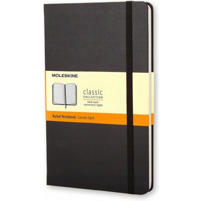 Moleskine Zápisník tvrdé desky A5 linkovaný černý – Zboží Živě