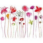 Ag Design AGF00444 samolepící dekorace Red flowers F 0444 Květiny rozměry 65 x 85 cm – Sleviste.cz