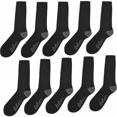 Lee Cooper ponožky 10 Pack Socks Mens Black – Zboží Mobilmania