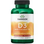 Swanson Vitamín D3 1000 iu Cholekalciferol 60 kapslí – Hledejceny.cz