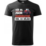 Sablio Tričko s potiskem Věř mi, jsem zemědělkyně černé – Zboží Dáma