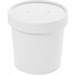 EcoPack Papírová miska EKO na polévku 445 ml bílá s papírovým víčkem krt – Zboží Mobilmania