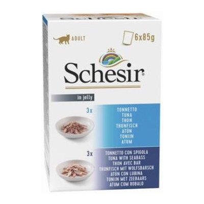 Schesir Cat Adult Monoprot.tuňák moř.okoun 6 x 85 g – Zboží Mobilmania