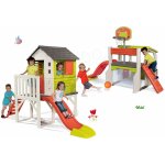 Smoby Set detský domček na pilieroch Pilings House s 1,5 m šmykľavkou+hracie centrum Fun Center so stolom SM810800-3 – Hledejceny.cz