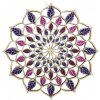 Dekorace Amadea dřevěná dekorace mandala barevná 9 cm