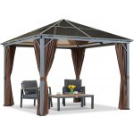 Garden Point Milos 3x3m s hnědými závěsy – Hledejceny.cz