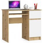 DobreSny Psací stůl Pixel bílý / dub artisan pravý – Zbozi.Blesk.cz