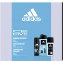 Adidas Ice Dive deodorant sklo 75 ml + sprchový gel 250 ml + deospray 150 ml dárková sada