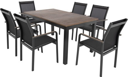 Doppler EXPERT WOOD Plus zahradní hliníková sedací souprava 6+1