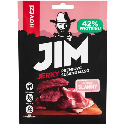 Jim Jerky Hovězí s příchutí slaniny 23 g – Zboží Dáma
