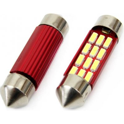 AMiO LED žárovky CANBUS 12SMD 4014 Festoon 36mm White 12V/24V – Hledejceny.cz