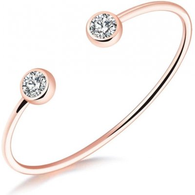 Victoria Filippi Stainless Steel pevný bangles náramek Iva Rose Gold ocel zirkon NRB18094-3/66 zlatá