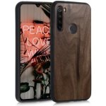 Pouzdro Kwmobile Dřevěné Xiaomi Redmi Note 8T tmavě hnědé – Zboží Mobilmania