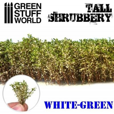 Dekorace Green Stuff World Tall Shrubbery: White Green – Zboží Živě