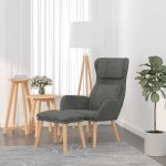vidaXL 328129 relaxační se stoličkou tmavě šedé samet – Hledejceny.cz