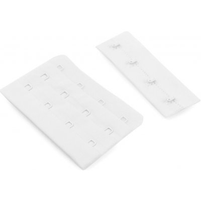 Zapínání na podprsenky, plyš šíře 75 mm čtyřřadé - bílá (10 pár) – Hledejceny.cz